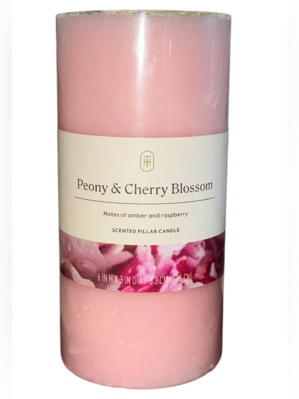 Peony & Cherry Blossom & Soft Cotton Scented Pillar Candle